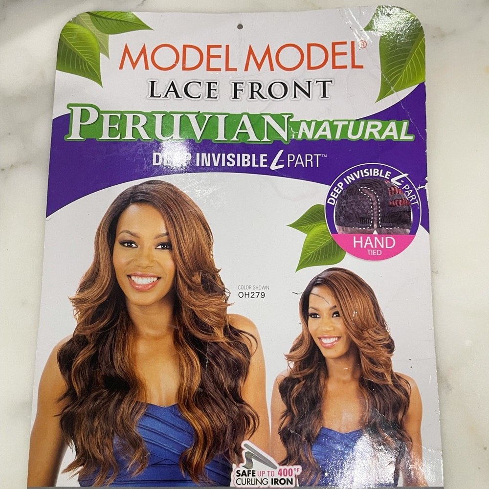 Model Model Synthetic Lace Front Wig Peruvian Natural